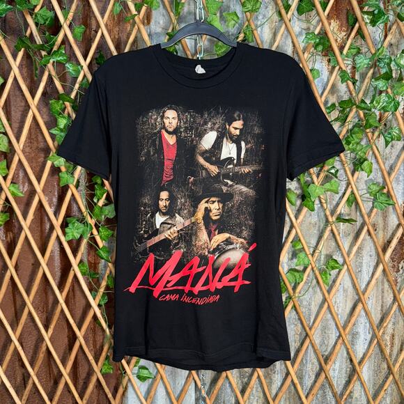 Vintage Y2K MANA CAMA INCENDIADA Mexico band tour t-shirt - Picture 1 of 4